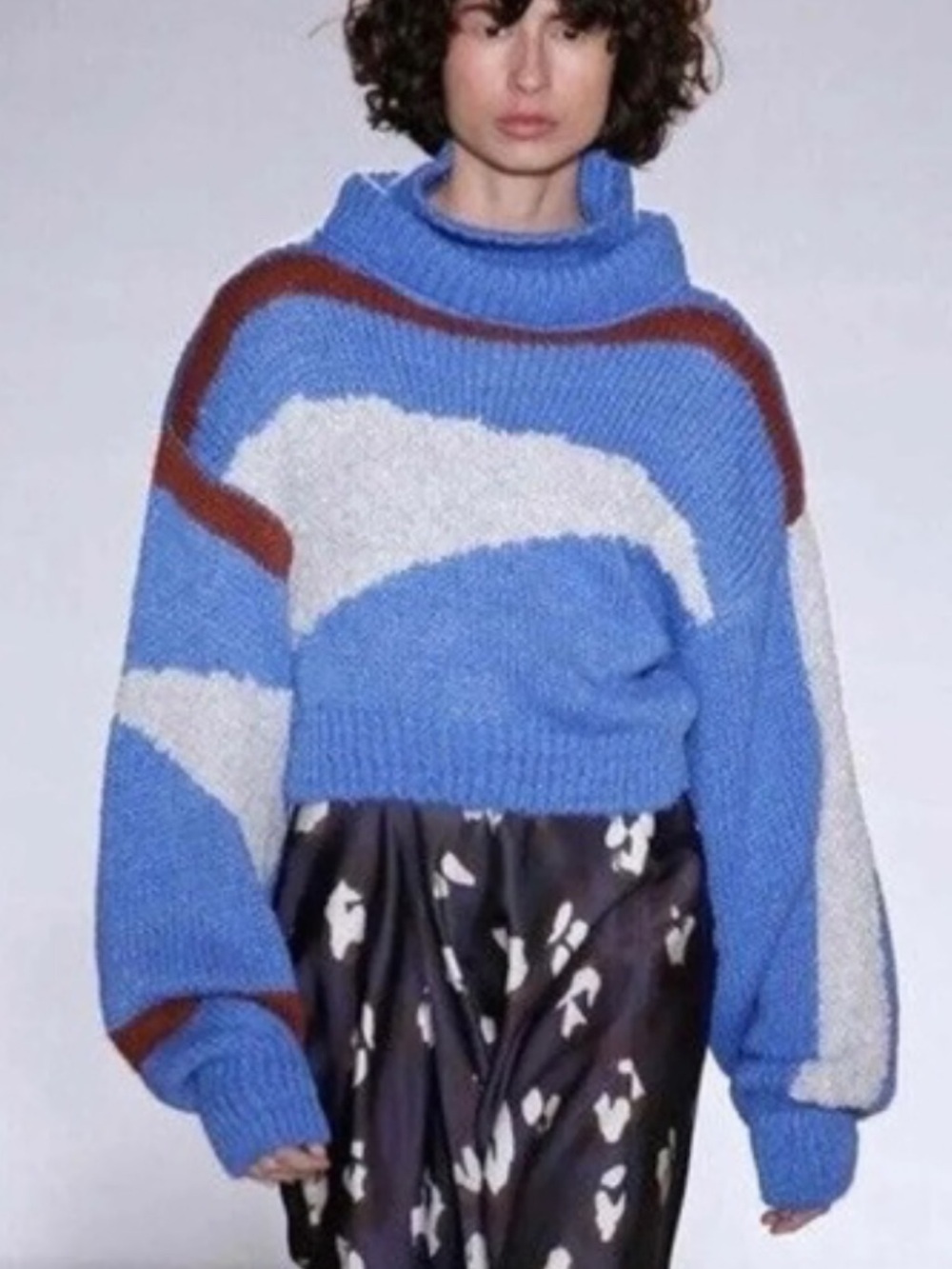 Sita Murt Abstract Alpaca Knit Sweater Artistic Boho Statement Sz 8